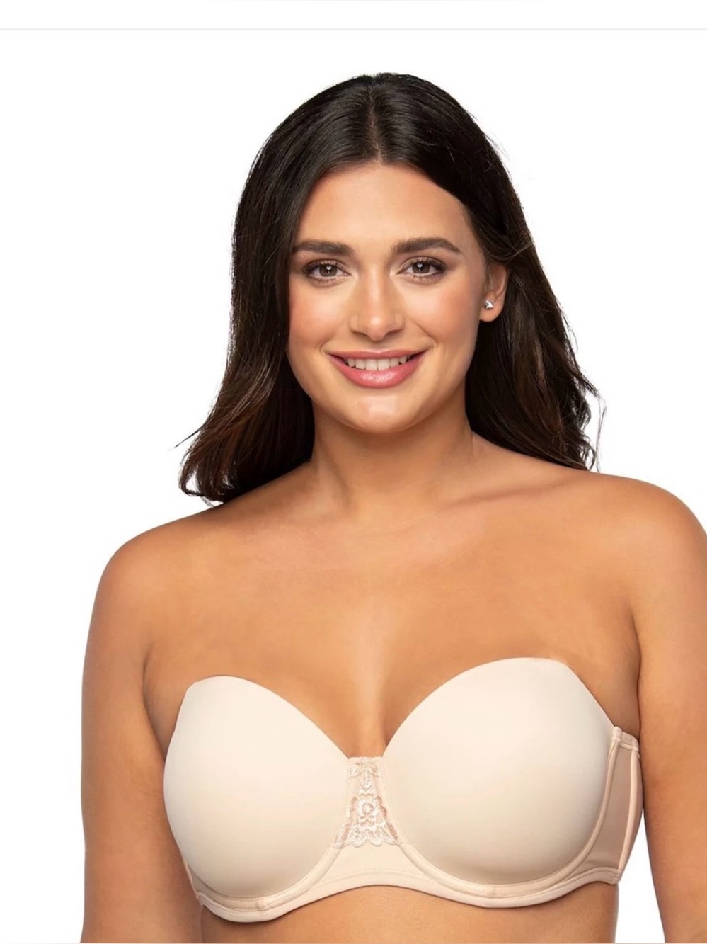NWT Vanity Fair® Beauty Back® Strapless Bra 74380 Rose Beige Womens Size 36 DDD